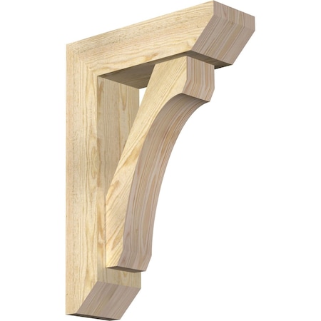 Ekena Millwork Legacy Slat Rough Sawn Bracket w/ Offset Brace, Douglas Fir, 6"W x 18"D x 26"H BKT0604X18X26LEC06RDF
